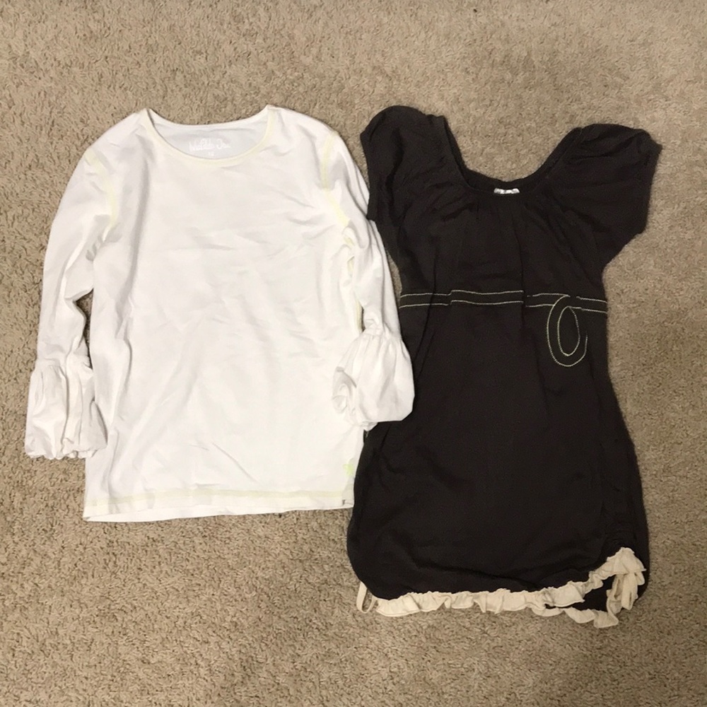 Matilda Jane Field Trip Anna Top size 12 and Hammond Bay Simple Tee size…